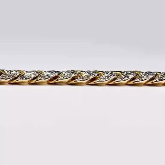 8 Ct Lab Created Diamond Miami Cuban Link Bracelet For Men's In 925 Silver 8.5"