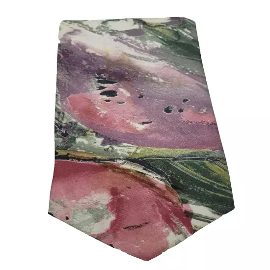 Italian Style Collage Brush Stroke Floral Splatter Professional Business Necktie