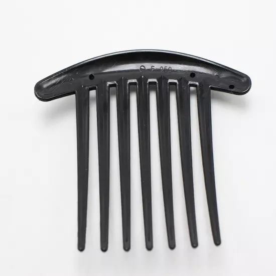 6 Pcs Black 7 Tooth French Twist Comb Plastic Hair Clip Hair Side Combs Women