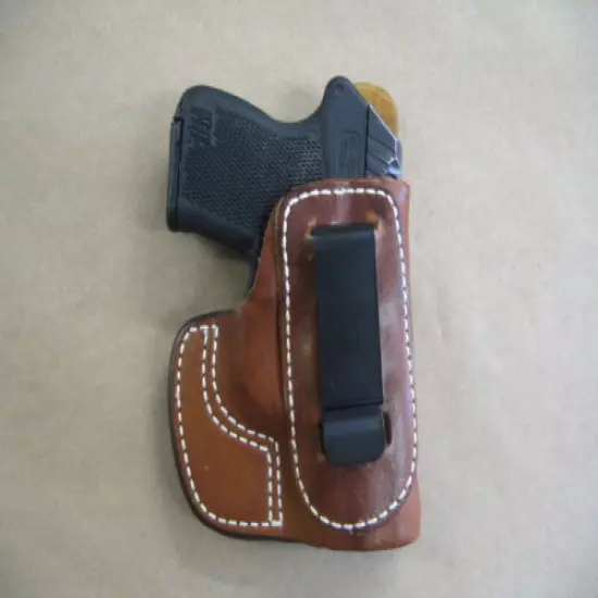 Ruger LCP 380 IWB Inside Waistband Molded Leather Concealed Carry Holster TAN