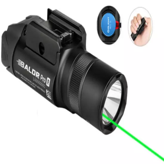 Olight Baldr Pro R Rechargeable Light w/LED & Green Laser, 1350 Lumens