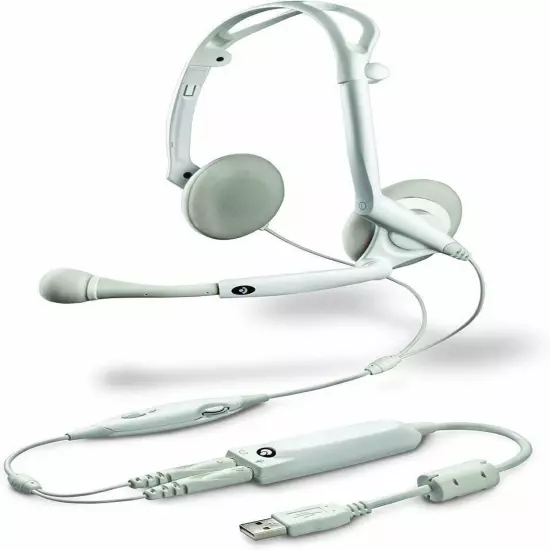 Plantronics Foldable Stereo Mac Headset Audio 85. (Analog Or Digital) - White