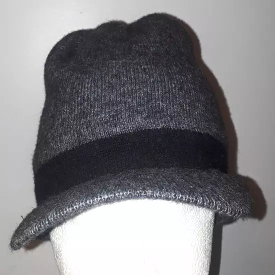 Duluth Trading Co. charcoal-gray wool-blend hat w/brim womens M-L