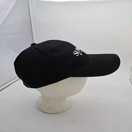 Sunday Riley Black Ballcap Hat 100% Cotton Strap Back