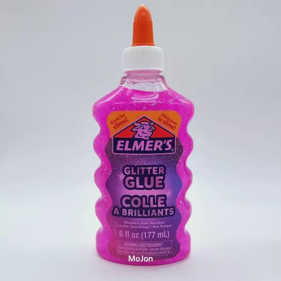 Lot Of 4 Elmer's Glitter Glue Pink & Purple + 2 Magical Liquid