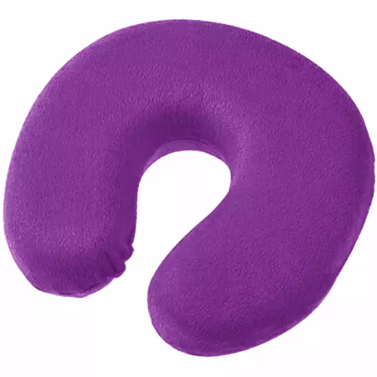 Comfortable Purple U Shape Memory Foam Travel Pillow Neck Head Support Cushion