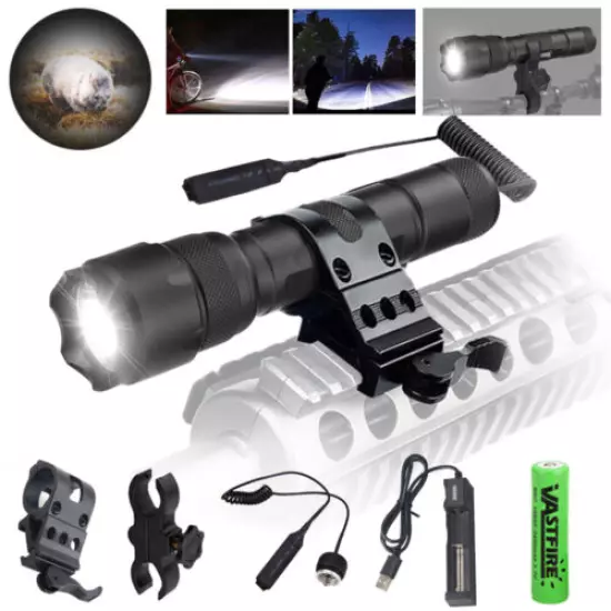 Hunting Super-Bright 90000LM Flashlight LED Tactical Torch LED Gun Scope Light