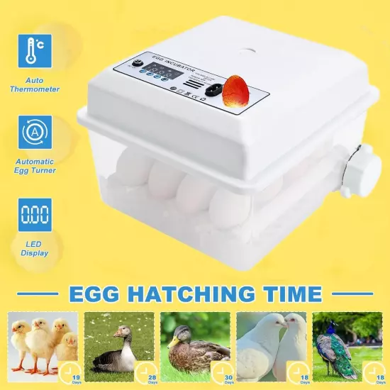 YaeCCC Egg Incubator, Automatic Egg Hatching Incubator Temperature Control fo...