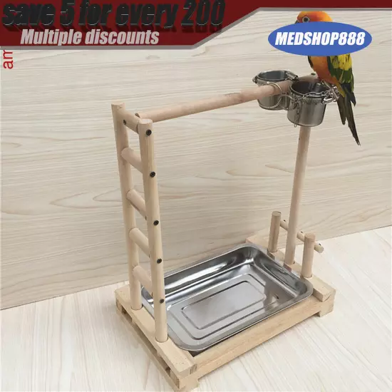 Parrot Wood Stand Game Playing Stick Frame Stick Frame Bird Training Tree Toy