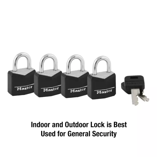 Covered Aluminum 3/4In (19 Mm) Padlock with Key, (7/16 in (11 Mm) S