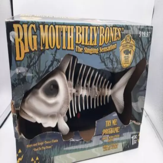 Big Mouth Billy Bones "Bad To The Bone" Animated Singing Fish Skeleton Tested