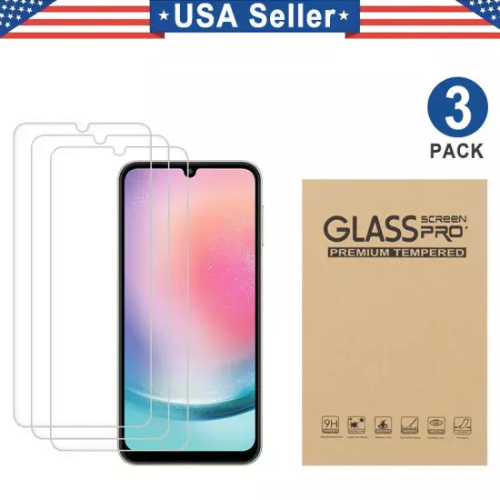 3PCS Tempered Glass Protector For Samsung Galaxy A05s A15 A24 A25 A35 A55 A71