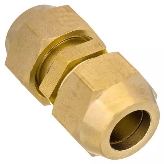 Brass 10mm OD Copper Pipe Tubing Flared Connector Fitting Tube Short Flare Nut