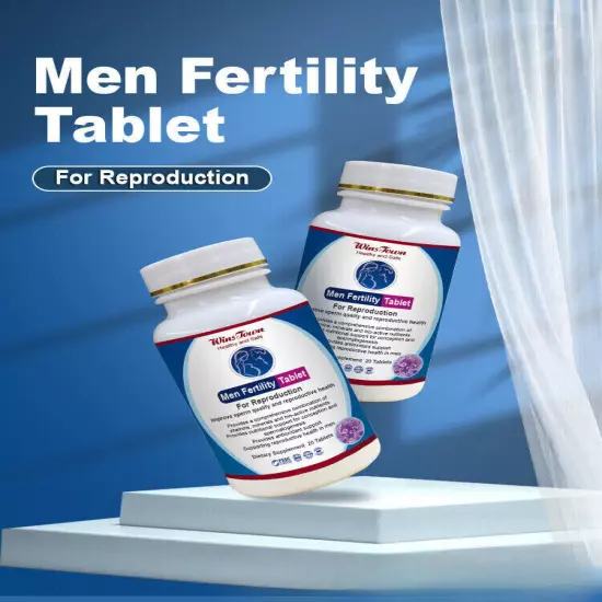 1 Bottle of All Natural Men Fertility Tablet Pills Health Care 60 Capsules