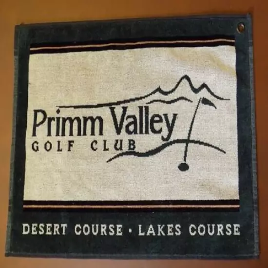 PRIMM VALLEY GOLF CLUB Nipton CA Caddy Golf Towel Desert Course/Lake Course