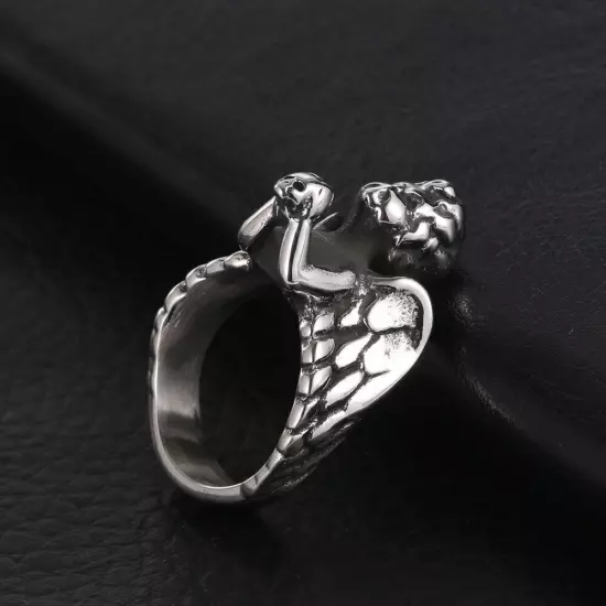 The Angel God Of Love Cupid Ring Men's Stainless Steel Ring Biker Punk Gothic