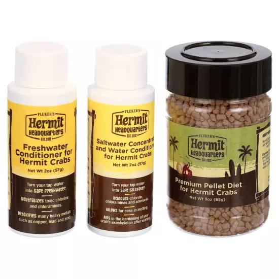 Hermit Crab Starter Kit, Including Necessary Essentials for Hermit Crab Habitats