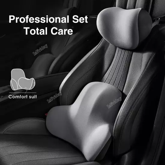 Breathable Car Seat Headrest Car Neck Pillow Cushion Back Lumbar Support Cushion