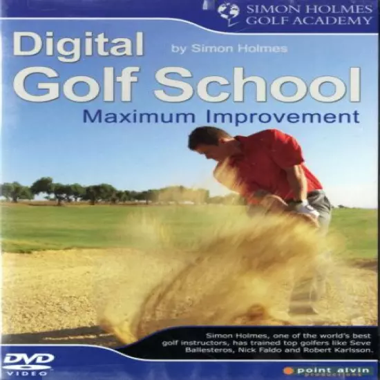 GOLF DVD - "DIGITAL GOLF SCHOOL BY SIMON HOLMES MAX IMPROVEMENT - FREE USA SHIP