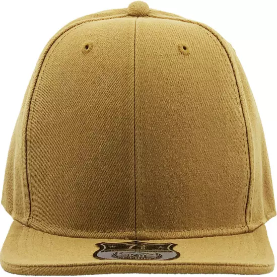 Premium Solid Fitted Cap Baseball Cap Hat, Flat Bill / Brim NEW