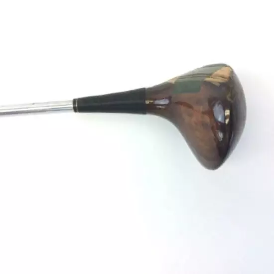 Vintage Used Burke 5 Wood Natural Wood Head Golf Club Mens Right Handed 