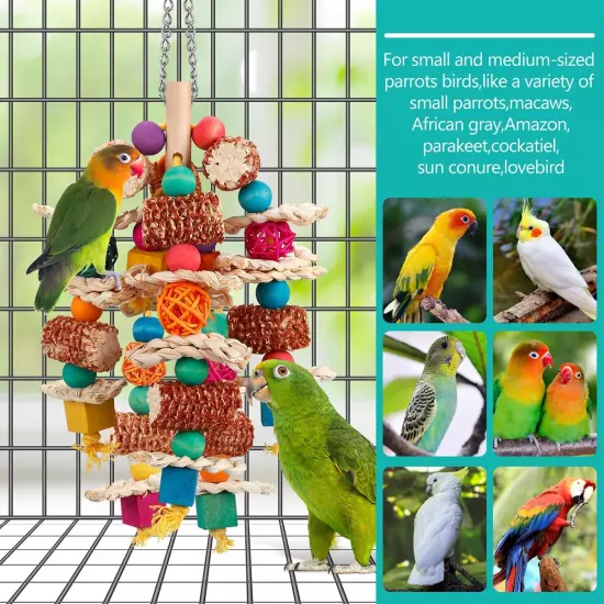 Parrot Toys Bird Toys Natural Corn Cob Bird Chew Toys for Small and Medium-Sized