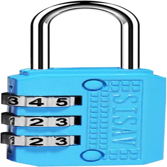 3-Digit Combination Lock – Pink Gym, Outdoor Padlock for School Lockers & Tool