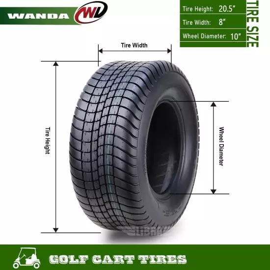 WANDA 205/65-10 Golf Cart ATV Tires 4 Ply 205/65x10 14007