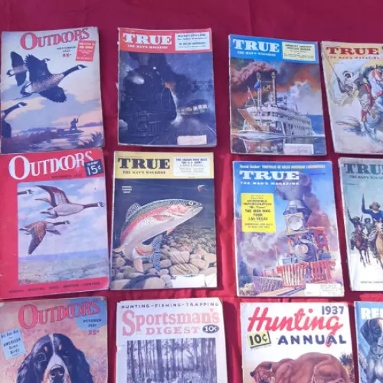 17 Vtg 1930's - 1950's Magazines True Remington Hunting Annual Sportsman Digest