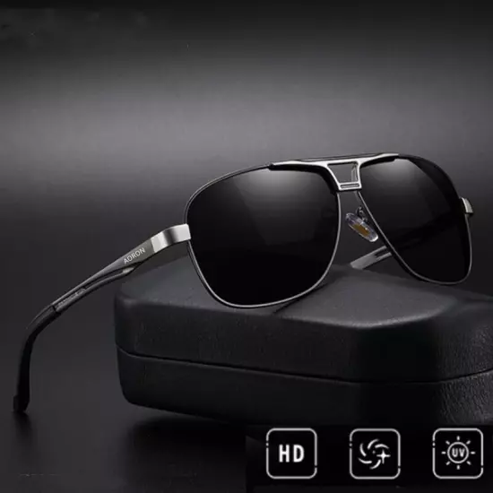 Aluminium HD Polarized Photochromic Sunglasses Men Pilot Eyewear Driving Glasses