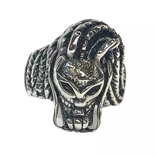 Stainless Steel Men’s Biker Style Ring Dragon Skull Size 8 - 15+ Grams