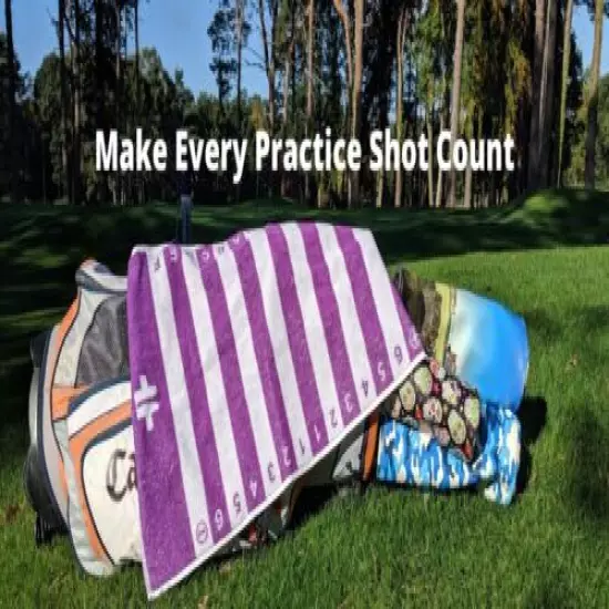 Golf swing alignment training aid and golf towel