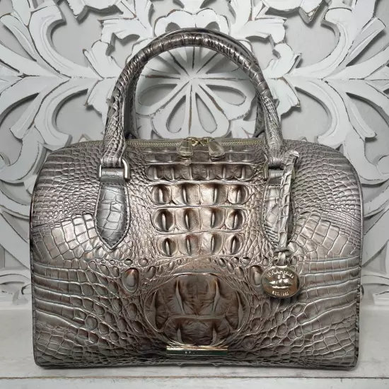 Brahmin Stacy Satchel Silver Lining Melbourne Leather