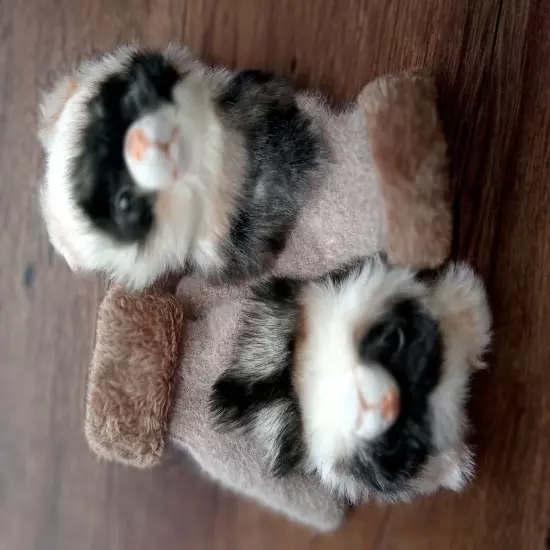 Realistic Sable Standard FERRET Face Portrait Mittens, One-of-a-Kind SOFT