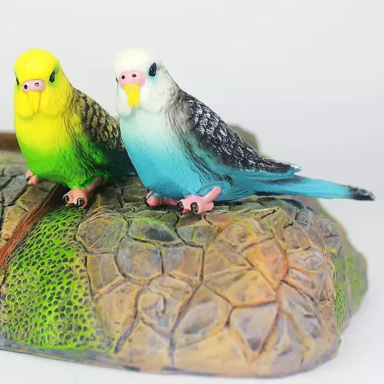 Parrot Animal Mod Budgie Parrot Bird Figurine Parakeet Birds Garden Orname D1P0