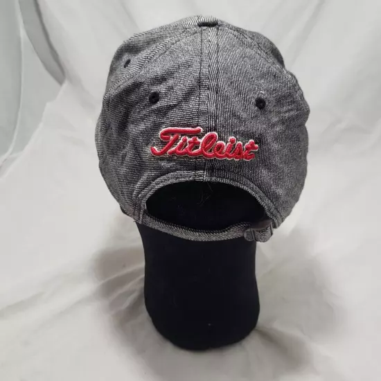 Titleist Baseball Golf Hat Strapback Adjustable Cap Gray Grey - One Size Fits