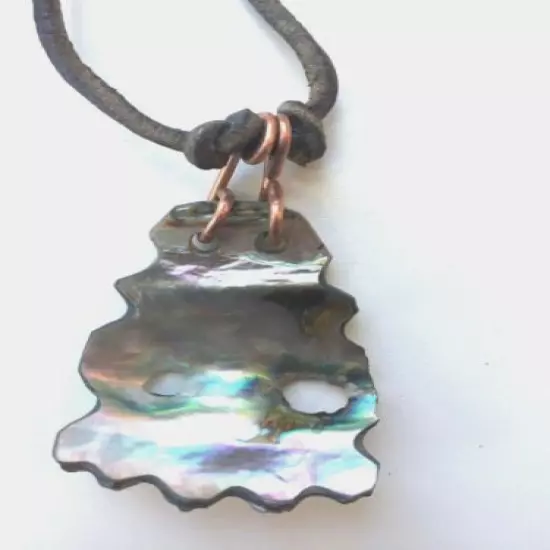 Mountain Man Foofaraw Abalone Shell Necklace Indigenous Style