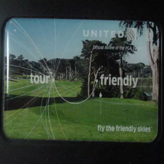 United Airlines official airline of the PGA Tour 4 golf balls +2 markers + box