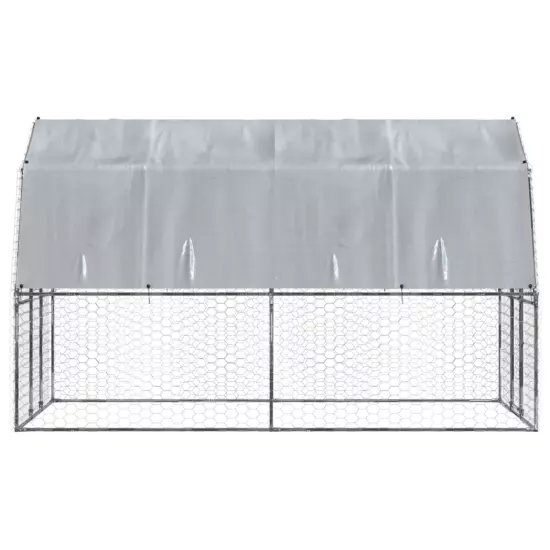 Tidyard Bird Cages 2 pcs with Roof and Door Galvanized Steel Portable I5B6