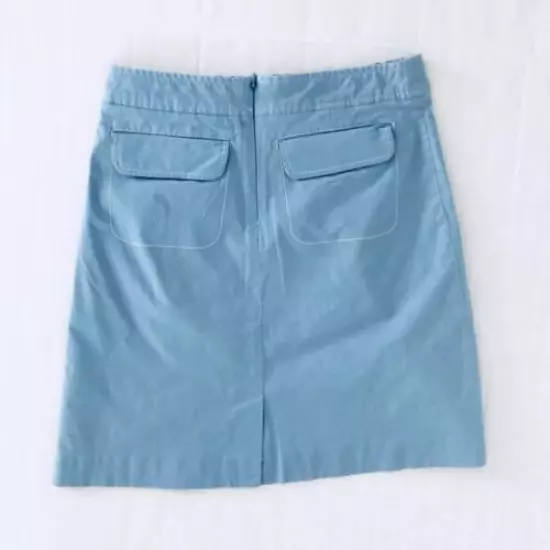 Cutter Buck Womens Pencil Skirt Size 2 Blue Cotton Straight Mini Stretch 