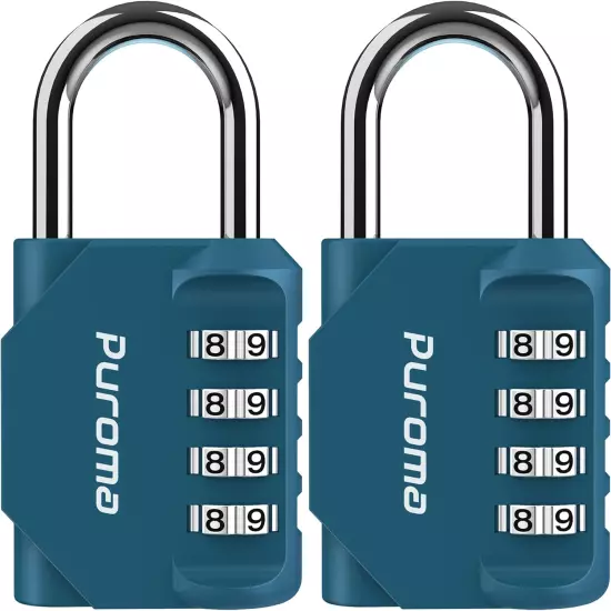 2-Pack 4-Digit Combination Lock Waterproof Padlock for Locker Toolbox Gate