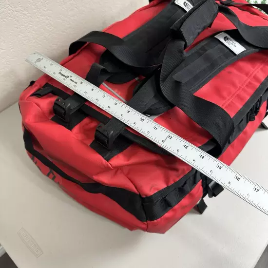 The North Face Base Camp Duffel Black Series Red/Black Heavy Duty