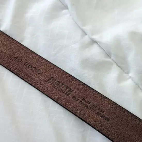 vintage USA made DULUTH TRADING CO full grain leather 40 brown belt WORK