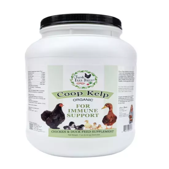 Coop Kelp Organic Feed Supplement Vitamins for Backyard Chickens and Ducks 7LB