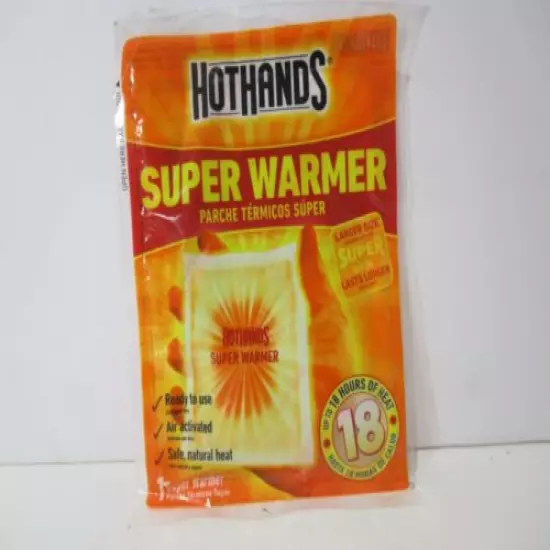 HotHands SUPER Warmers 18 Hour Safe Natural Odorless Heat Larger Size (9 Pack)