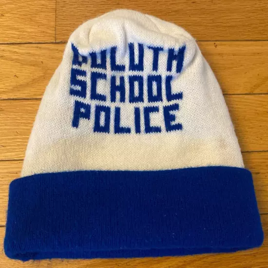 Vintage Knit Beanie Cap Hat DULUTH SCHOOL POLICE Minnesota 