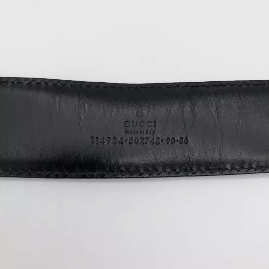 Gucci Belt GG Shima Big Interlocking Black Black