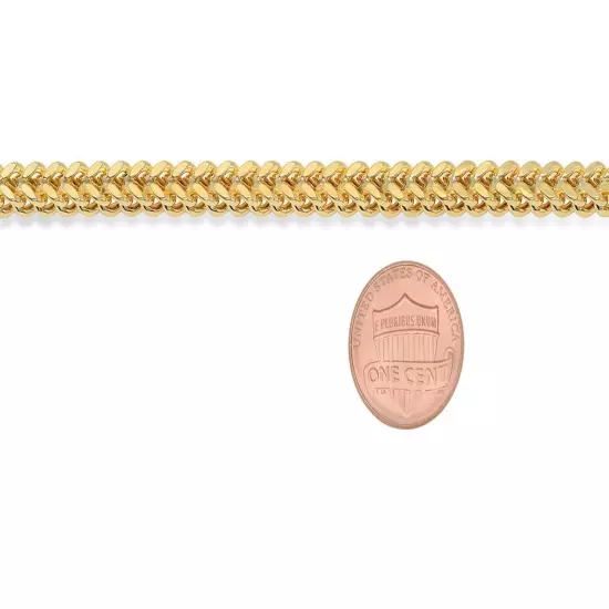 Brand New 10k Yellow Gold Franco Chain Necklace 1.5mm-6mm Sz 16"-40" Hollow