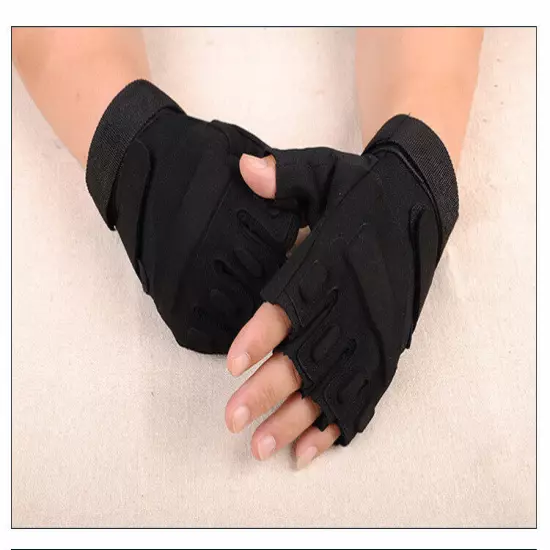 Tactical Fingerless Gloves Military Combat Shooting Half Finger Gloves for Mens