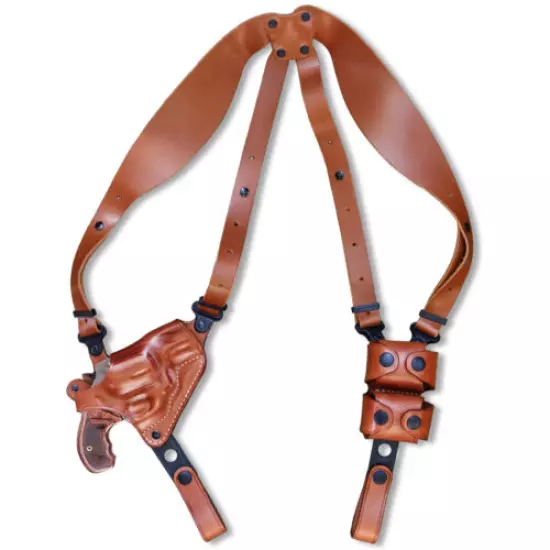 Shoulder Holster Double Speed Loader, S&W J-Frame Revolver 2"BBL R/H Draw #1056#